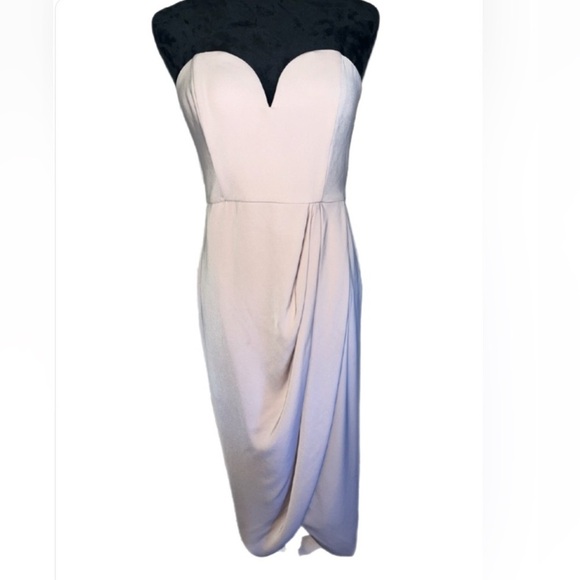 Revolve Shona Joy Ballet Pink Strapless Midi Dress- size 6 - Picture 4 of 8